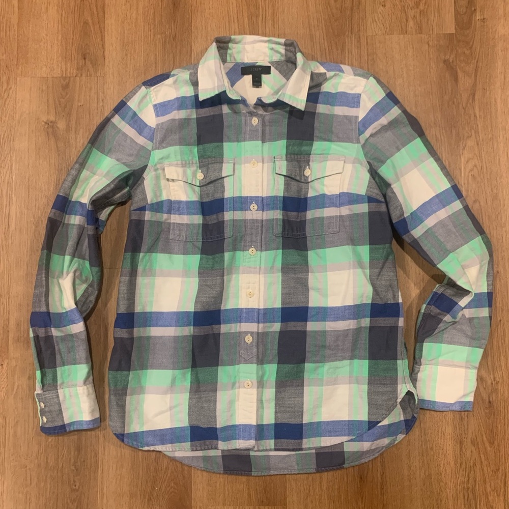 J. Crew plaid button down